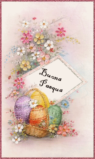 immagine gif animata glitter di auguri di pasqua